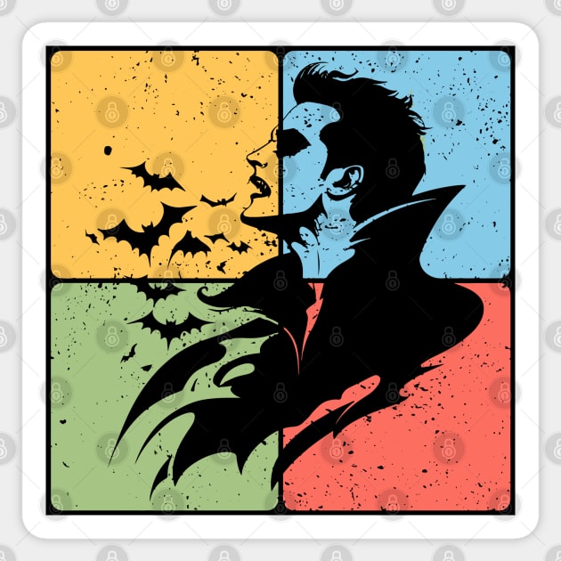 Dracula Silhouette Gothic Horror Art Sticker by TuncGK